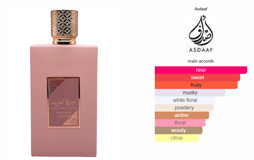AMEERAT AL ARAB PRIVE ROSE PERFUME 100 ML/3.4 FL OZ